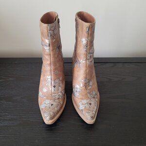 Free People Floral Western Bootie